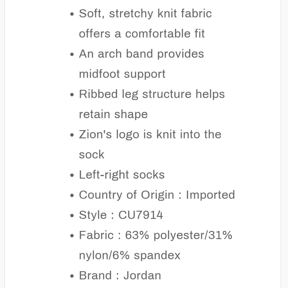 NWT Jordan Zion Flight Crew Socks - Picture 8 of 8